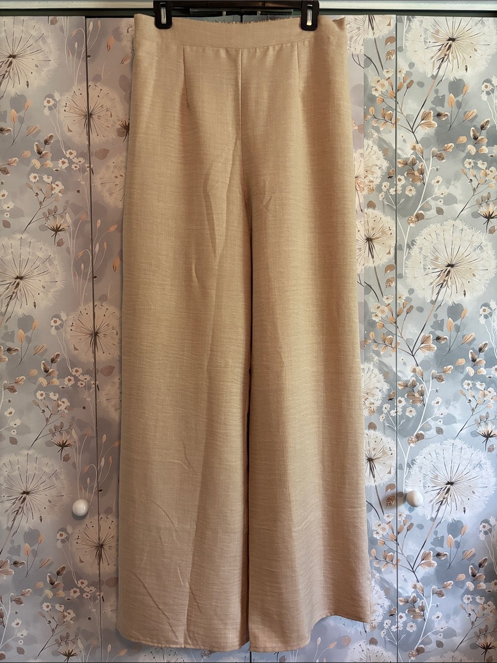 Timing Beige Wide-Leg Trousers
